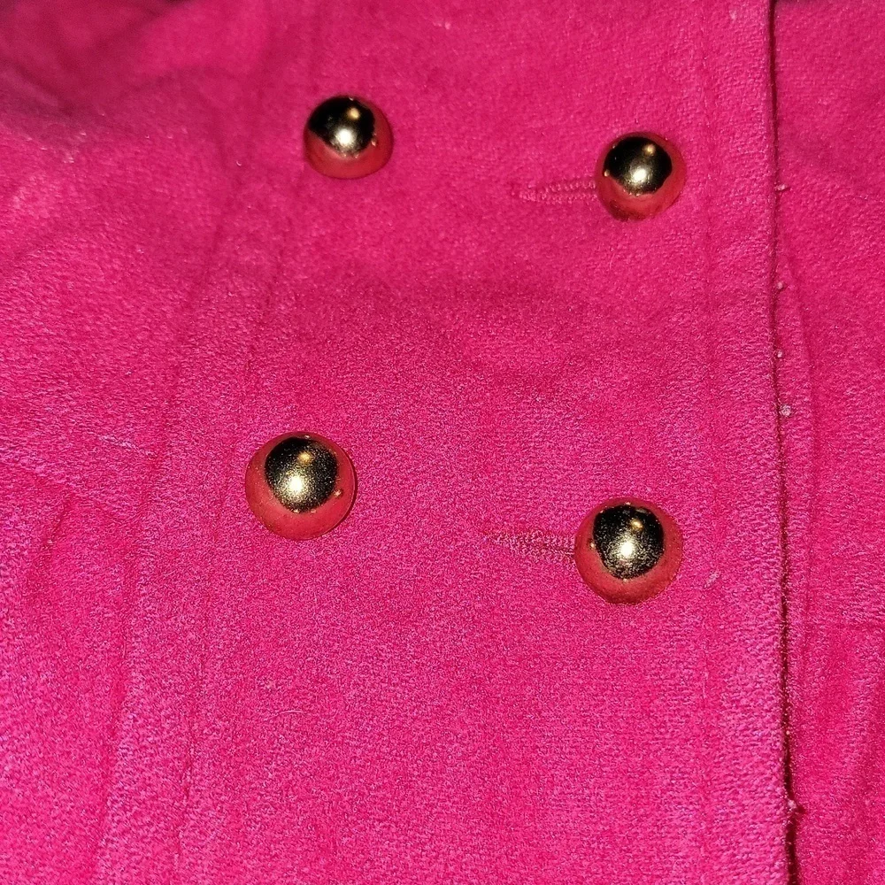 Gap baby Gap toddler 3T wool blend pink coat with gold buttons